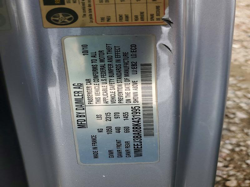2011 Smart Fortwo მანქანა იყიდება აუქციონზე, vin: WMEEJ3BA8BK431995, აუქციონის ნომერი: 51613746