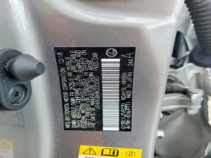 Aukcja sprzedaży 2019 Lexus Ux, vin: JTHU9JBH8K2002083, numer aukcji: 50511526