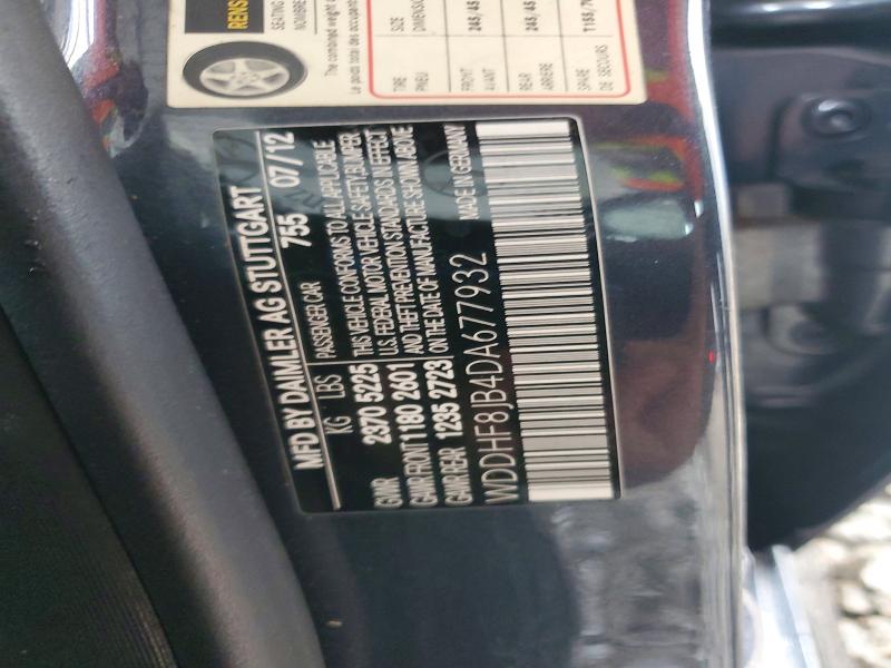 Продажа на аукционе авто 2013 Mercedes-benz E, vin: WDDHF8JB4DA677932, номер лота: 51013356