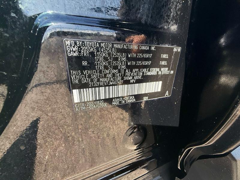 Aukcja sprzedaży 2018 Toyota Rav4, vin: 2T3ZFREV7JW467427, numer aukcji: 52084486