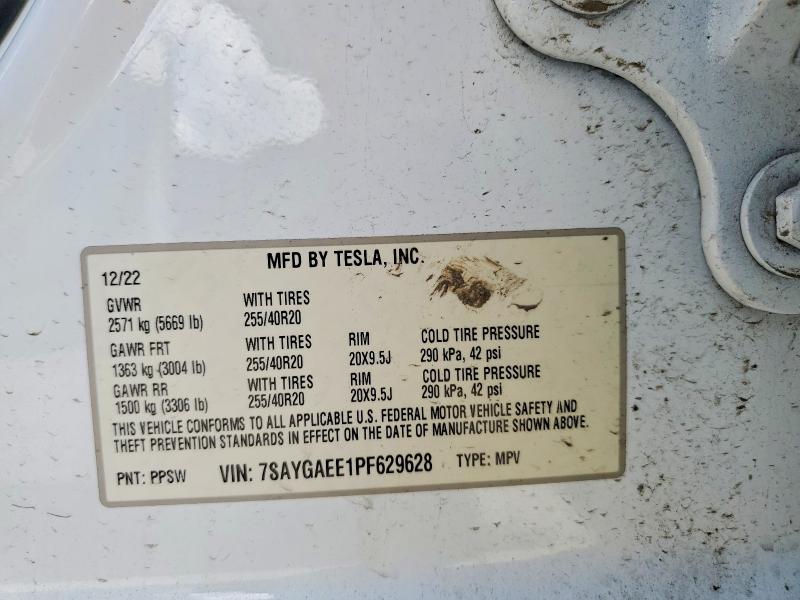 Продаж на аукціоні авто 2023 Tesla Model Y, vin: 7SAYGAEE1PF629628, номер лоту: 51177466