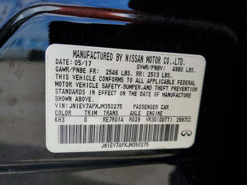 Aukcja sprzedaży 2018 Infiniti Q50, vin: JN1EV7APXJM350275, numer aukcji: 50264176