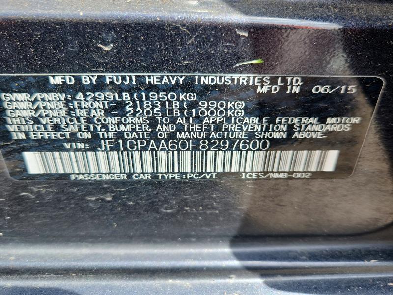Продажа на аукционе авто 2015 Subaru Impreza, vin: JF1GPAA60F8297600, номер лота: 48711686