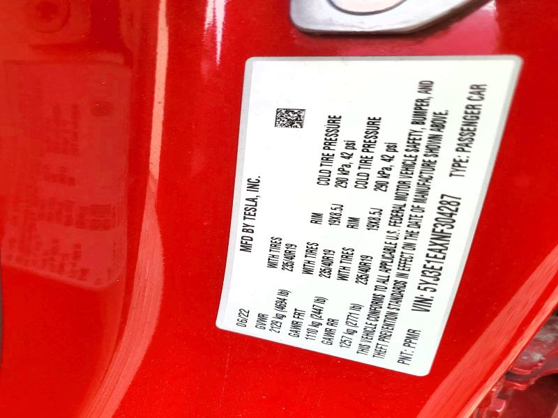 Продаж на аукціоні авто 2022 Tesla Model 3, vin: 5YJ3E1EAXNF304287, номер лоту: 48868816