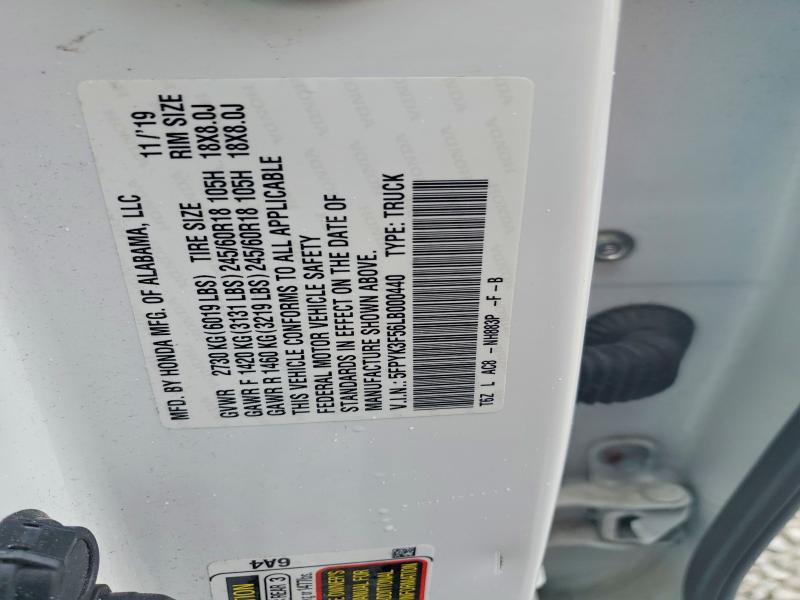 Продажа на аукционе авто 2020 Honda Ridgeline, vin: 5FPYK3F56LB000440, номер лота: 51247646