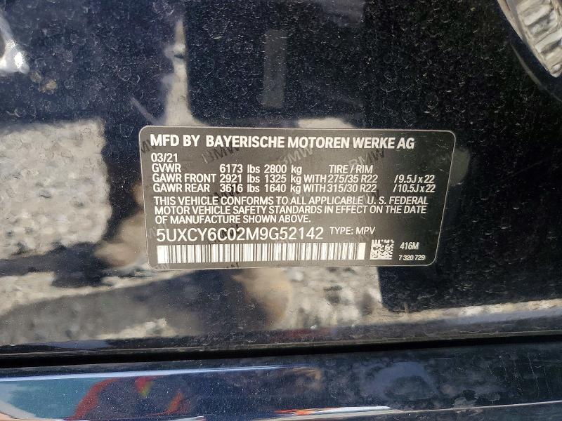 Продажа на аукционе авто 2021 Bmw X6, vin: 5UXCY6C02M9G52142, номер лота: 48627856