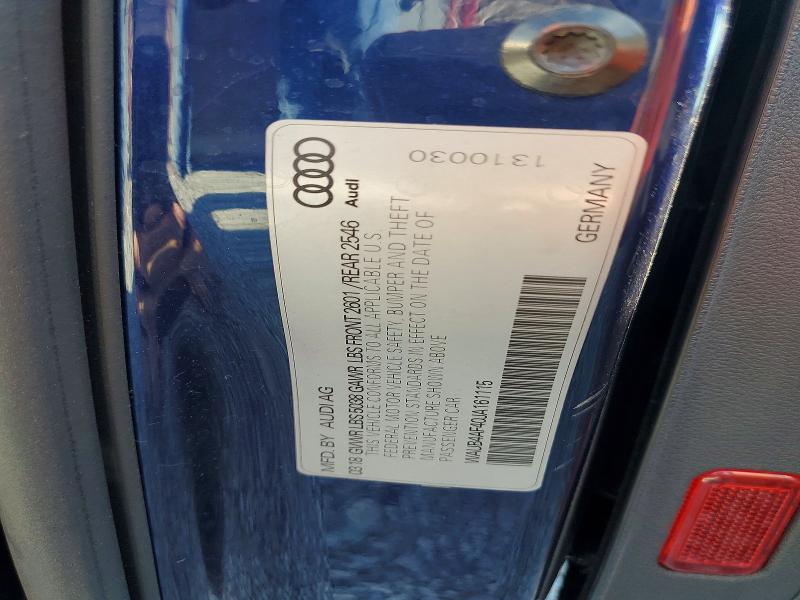 Продажа на аукционе авто 2018 Audi S4, vin: WAUB4AF40JA161115, номер лота: 51158456