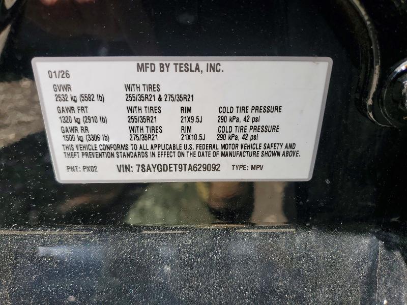 Продажа на аукционе авто 2026 Tesla Model Y, vin: 7SAYGDET9TA629092, номер лота: 51532886