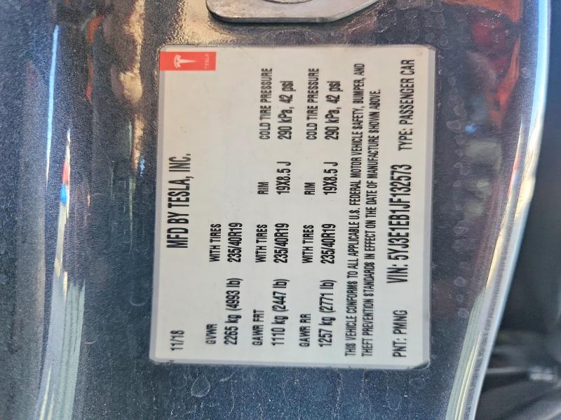 Aukcja sprzedaży 2018 Tesla Model 3, vin: 5YJ3E1EB1JF132573, numer aukcji: 50962196