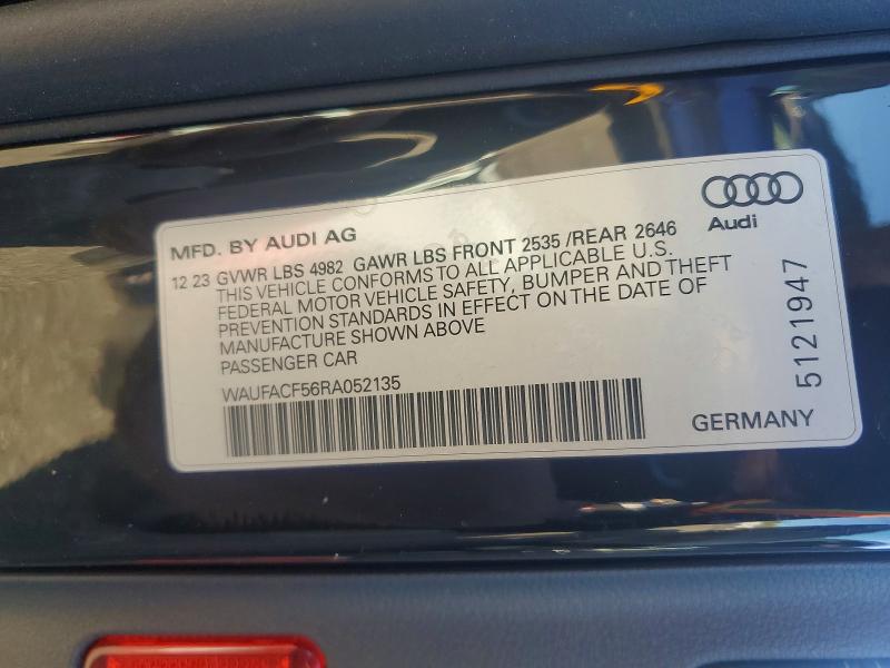 Aukcja sprzedaży 2024 Audi A5, vin: WAUFACF56RA052135, numer aukcji: 50338436