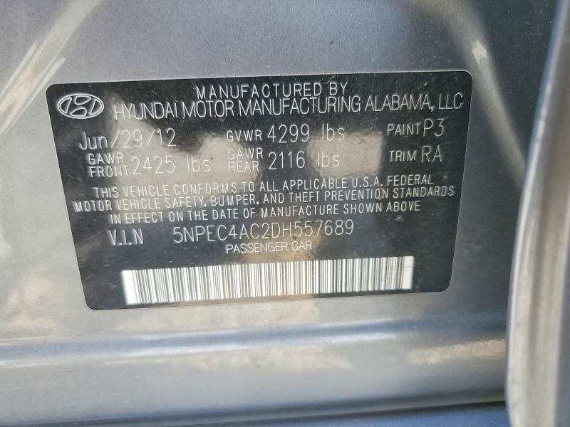 Продаж на аукціоні авто 2013 Hyundai Sonata, vin: 5NPEC4AC2DH557689, номер лоту: 51293956