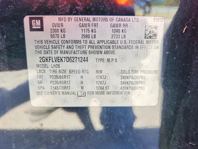2013 Gmc Terrain მანქანა იყიდება აუქციონზე, vin: 2GKFLVEK7D6271244, აუქციონის ნომერი: 51085646