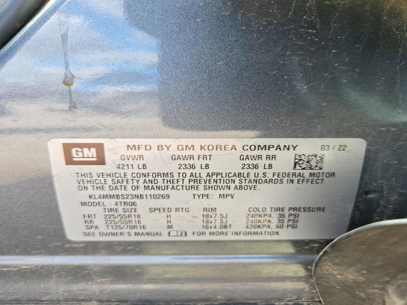Aukcja sprzedaży 2022 Buick Encore Gx, vin: KL4MMBS23NB110269, numer aukcji: 51702796
