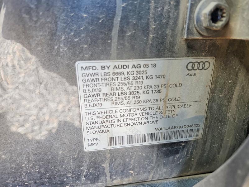 Aukcja sprzedaży 2018 Audi Q7, vin: WA1LAAF79JD046323, numer aukcji: 48176376