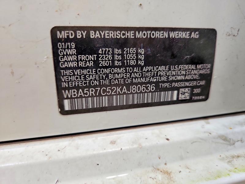 Продажа на аукционе авто 2019 Bmw 330xi, vin: WBA5R7C52KAJ80636, номер лота: 46917886
