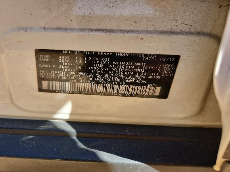 Aukcja sprzedaży 2017 Subaru Outback, vin: 4S4BSATCXH3348568, numer aukcji: 48336956