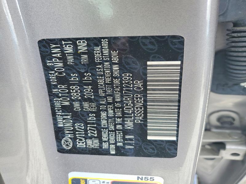 51791016 :رقم المزاد ، KMHLL4DG4RU712399 vin ، 2024 Hyundai Elantra مزاد بيع