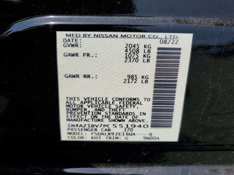49733576 :رقم المزاد ، 1N4AZ1BV7PC551940 vin ، 2023 Nissan Leaf مزاد بيع