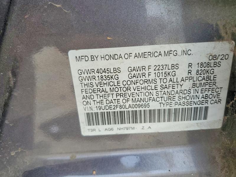 Aukcja sprzedaży 2020 Acura Ilx, vin: 19UDE2F80LA009695, numer aukcji: 51322216