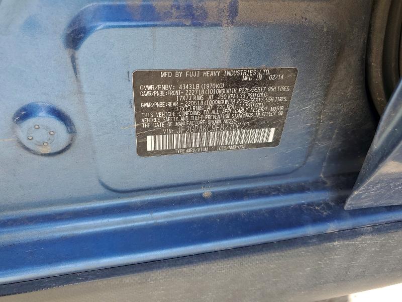 Продаж на аукціоні авто 2014 Subaru Xv Crosstrek, vin: JF2GPAKC9E8270622, номер лоту: 50160986