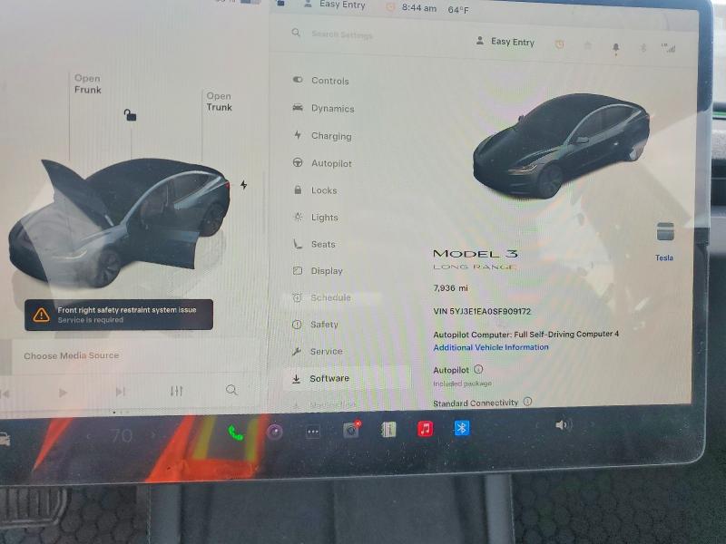 Aukcja sprzedaży 2025 Tesla Model 3, vin: 5YJ3E1EA0SF909172, numer aukcji: 49386076