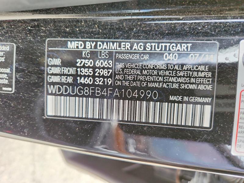 Aukcja sprzedaży 2015 Mercedes-benz S, vin: WDDUG8FB4FA104990, numer aukcji: 50560286