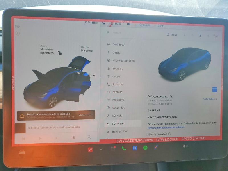 Aukcja sprzedaży 2021 Tesla Model Y, vin: 5YJYGAEE7MF159825, numer aukcji: 49163876