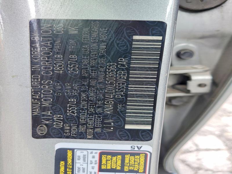 Aukcja sprzedaży 2020 Kia Optima, vin: KNAGV4LDXL5036563, numer aukcji: 49970856