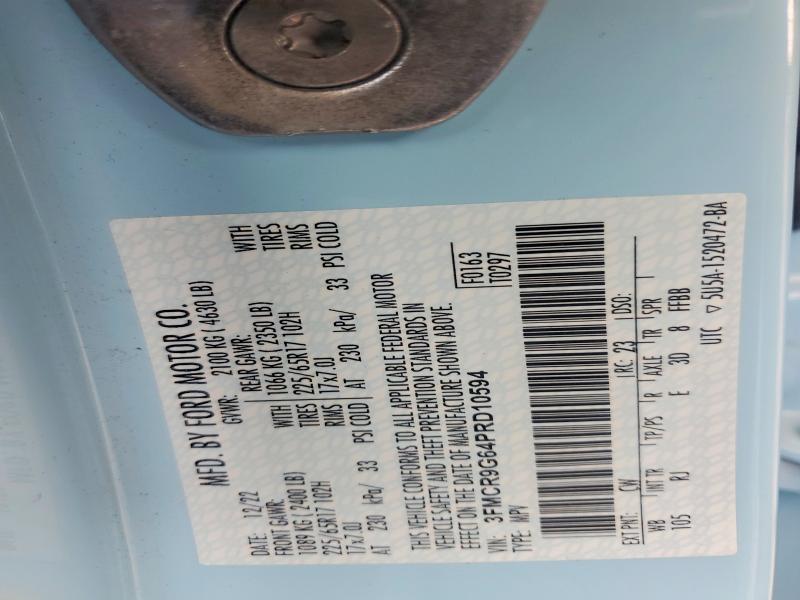 51240056 :رقم المزاد ، 3FMCR9G64PRD10594 vin ، 2023 Ford Bronco Sport مزاد بيع