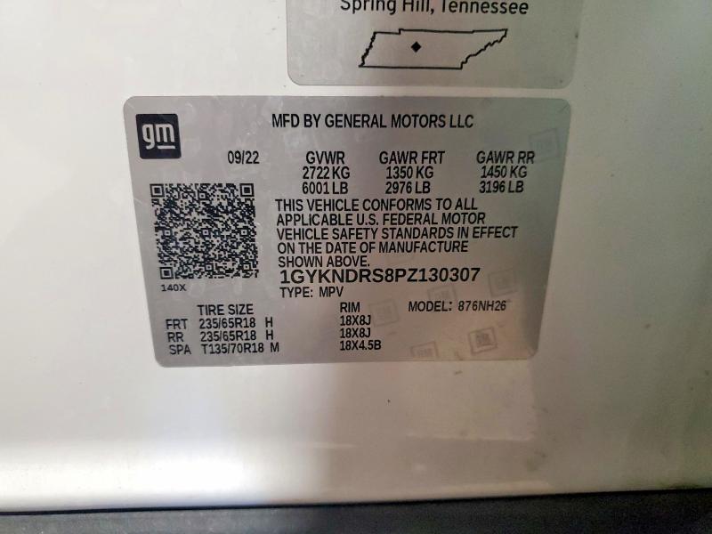 49849356 :رقم المزاد ، 1GYKNDRS8PZ130307 vin ، 2023 Cadillac Xt5 مزاد بيع