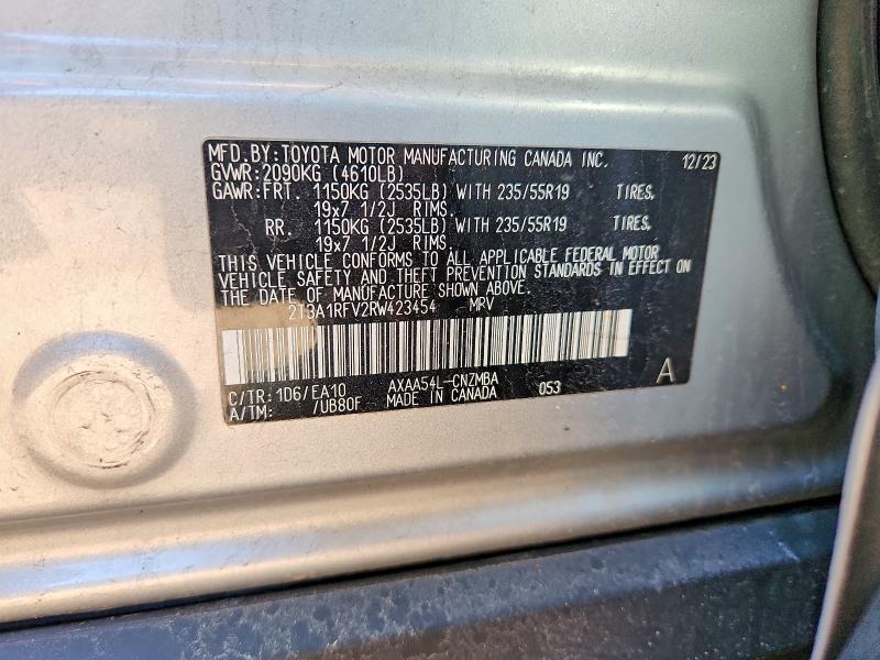 Aukcja sprzedaży 2024 Toyota Rav4, vin: 2T3A1RFV2RW423454, numer aukcji: 48962566