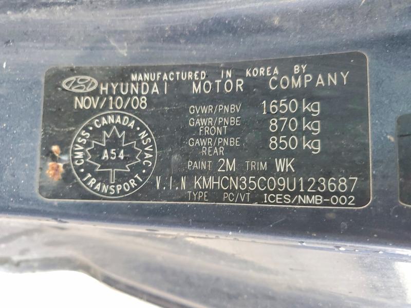 Aukcja sprzedaży 2009 Hyundai Accent, vin: KMHCN35C09U123687, numer aukcji: 48645636
