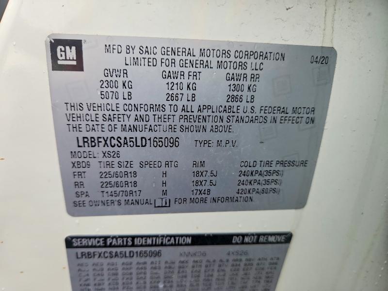Продаж на аукціоні авто 2020 Buick Envision, vin: LRBFXCSA5LD165096, номер лоту: 51462576