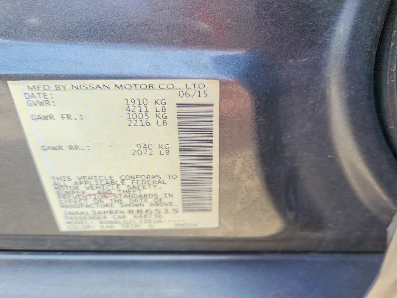 Продажа на аукционе авто 2015 Nissan Altima, vin: 1N4AL3AP8FN886515, номер лота: 48674066