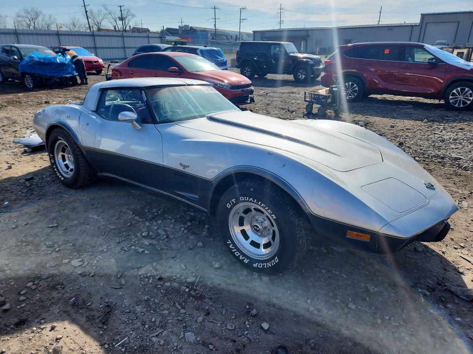 1978 Chev Corvette მანქანა იყიდება აუქციონზე, vin: 1Z87L8S432651, აუქციონის ნომერი: 48818456