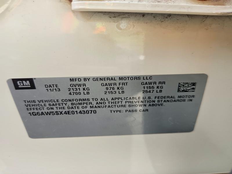 2014 Cadillac Cts მანქანა იყიდება აუქციონზე, vin: 1G6AW5SX4E0143070, აუქციონის ნომერი: 50824866