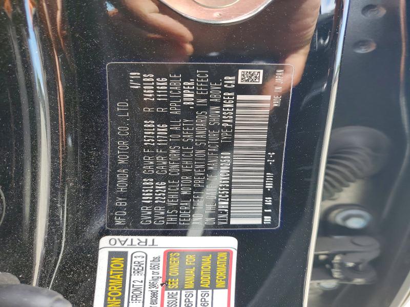 Продаж на аукціоні авто 2019 Honda Clarity, vin: JHMZC5F36KC002560, номер лоту: 51342376