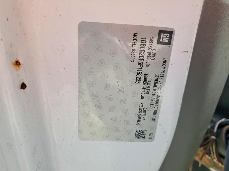 Продаж на аукціоні авто 2015 Chevrolet Express G3500, vin: 1GB0G2CF5F1158235, номер лоту: 47376856