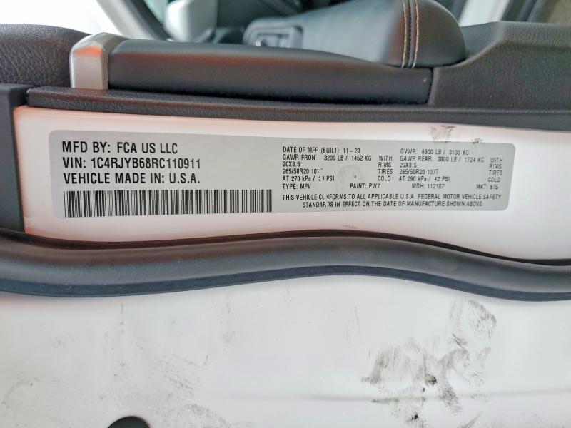 Продажа на аукционе авто 2024 Jeep Grand Cherokee, vin: 1C4RJYB68RC110911, номер лота: 48489026