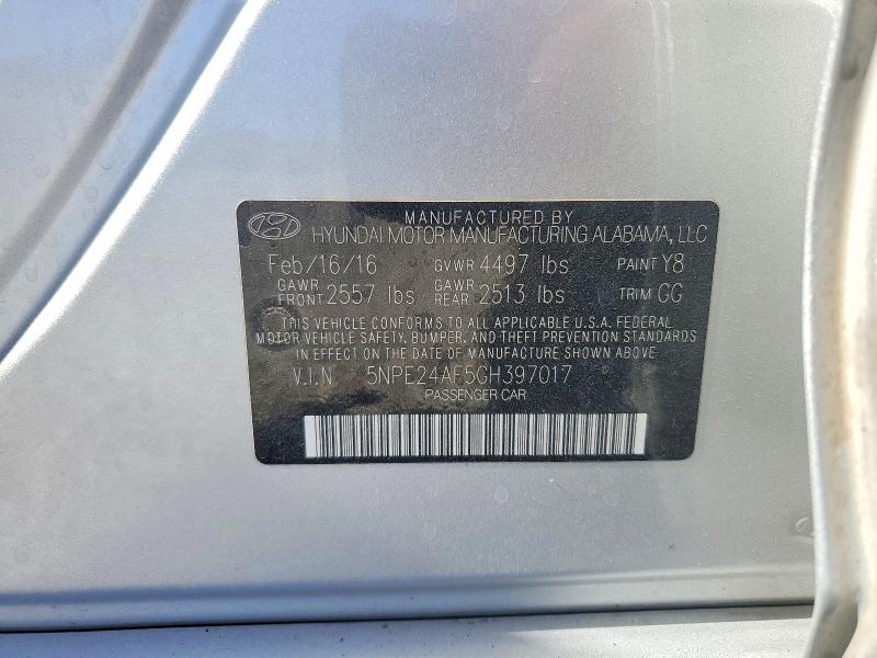 Продаж на аукціоні авто 2016 Hyundai Sonata, vin: 5NPE24AF5GH397017, номер лоту: 50830176