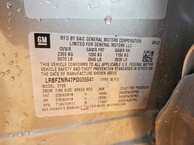 2023 Buick Envision მანქანა იყიდება აუქციონზე, vin: LRBFZNR47PD035641, აუქციონის ნომერი: 48856366