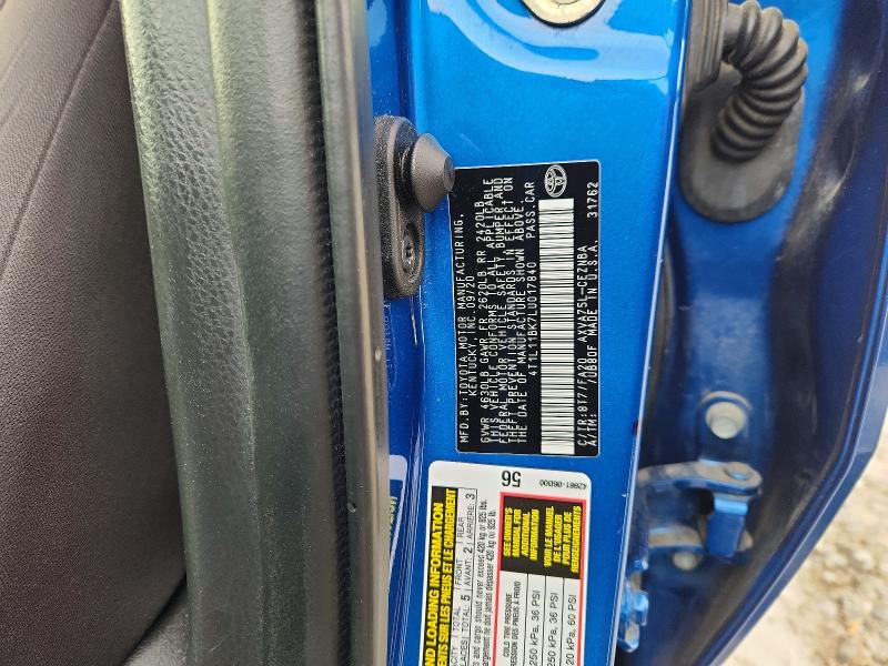 2020 Toyota Camry მანქანა იყიდება აუქციონზე, vin: 4T1L11BK7LU017840, აუქციონის ნომერი: 47997586