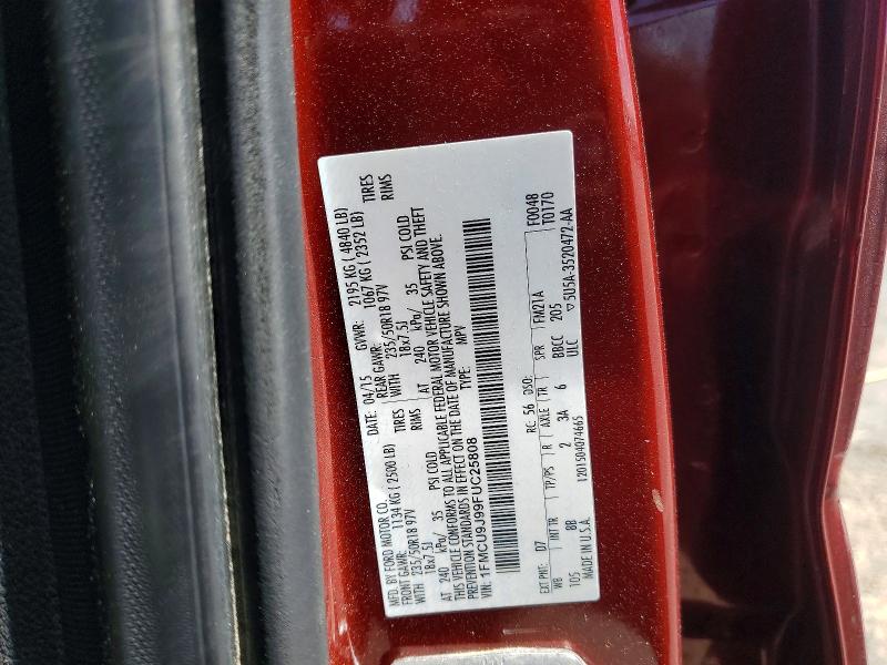 Aukcja sprzedaży 2015 Ford Escape, vin: 1FMCU9J99FUC25808, numer aukcji: 51382826