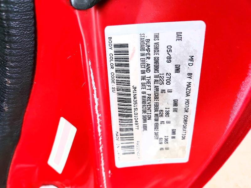 Продажа на аукционе авто 1990 Mazda Mx-5 Miata, vin: JM1NA3515L0104977, номер лота: 47441236