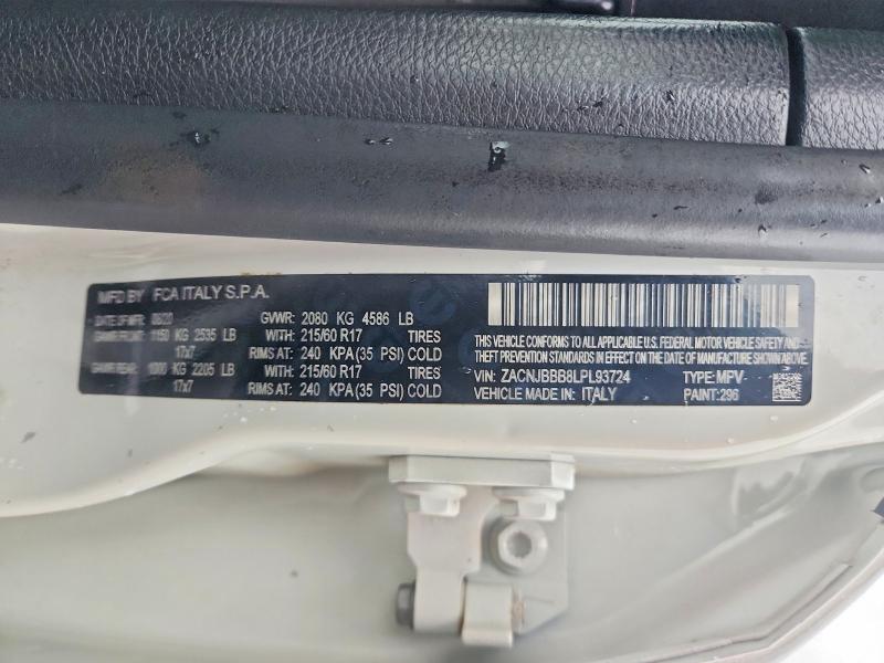 Aukcja sprzedaży 2020 Jeep Renegade, vin: ZACNJBBB8LPL93724, numer aukcji: 50776686