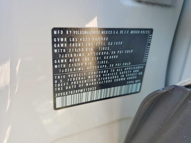 Продажа на аукционе авто 2023 Volkswagen Taos, vin: 3VVSX7B28PM313933, номер лота: 49806636