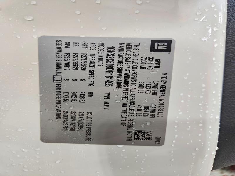 51755926 :رقم المزاد ، 1GKS2CE08DR181495 vin ، 2013 Gmc Yukon مزاد بيع