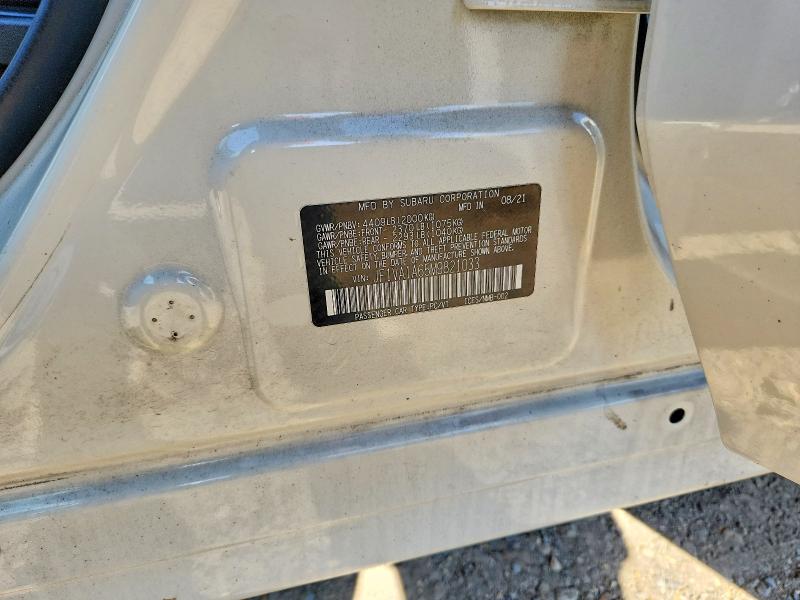 2021 Subaru Wrx მანქანა იყიდება აუქციონზე, vin: JF1VA1A65M9821033, აუქციონის ნომერი: 48953466