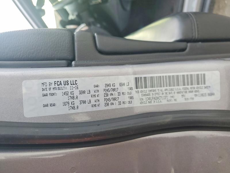 51135136 :رقم المزاد ، 1C4RJFAG9HC711371 vin ، 2017 Jeep Grand Cherokee مزاد بيع