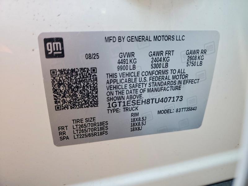 Aukcja sprzedaży 2026 Gmc Sierra, vin: 1GT1ESEH8TU407173, numer aukcji: 48313906